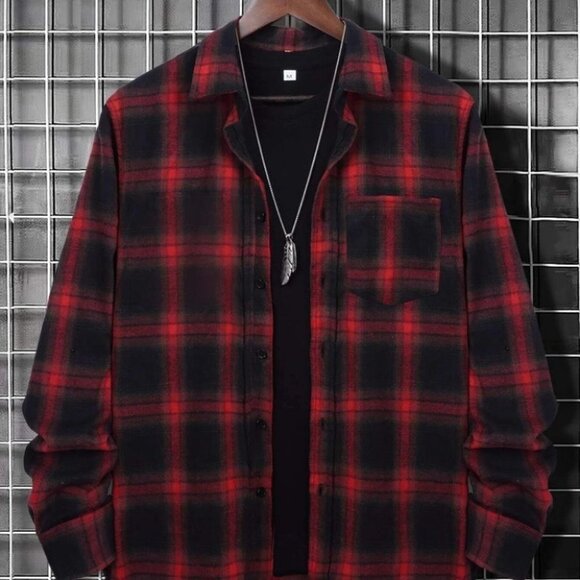 Red Mens Patched Coat - Picture 1 of 5